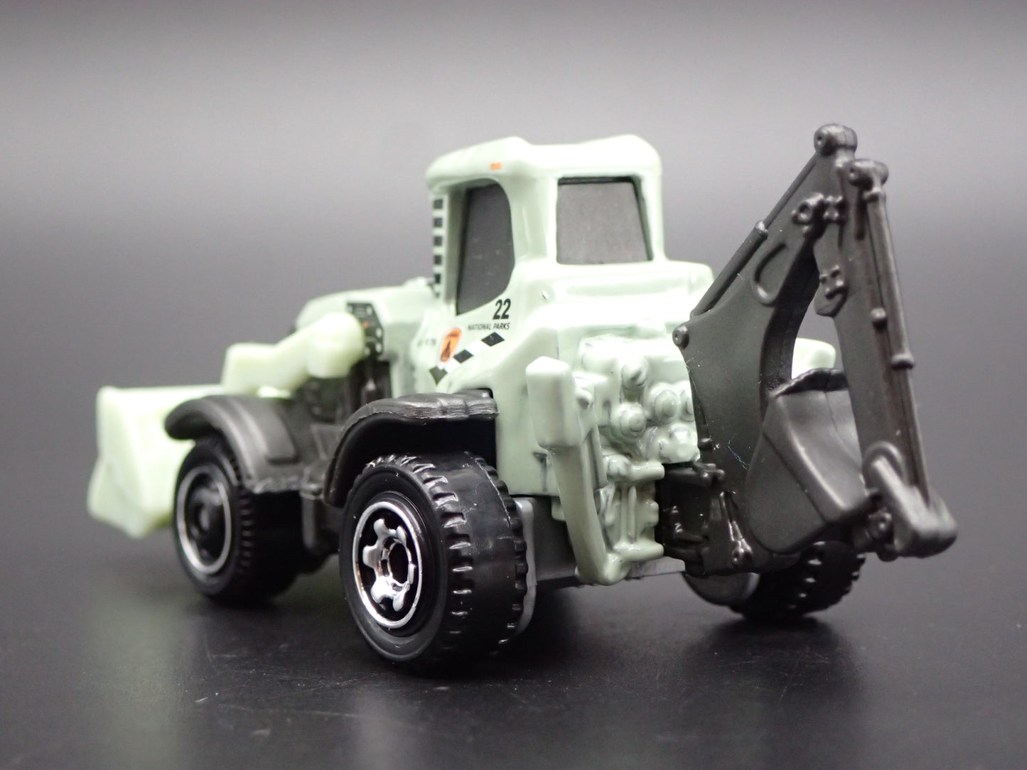 BACKHOE NATIONAL PARKS CONTRUCTION GREEN 1:64 MB SCALE DIORAMA DIECAST MODEL CAR