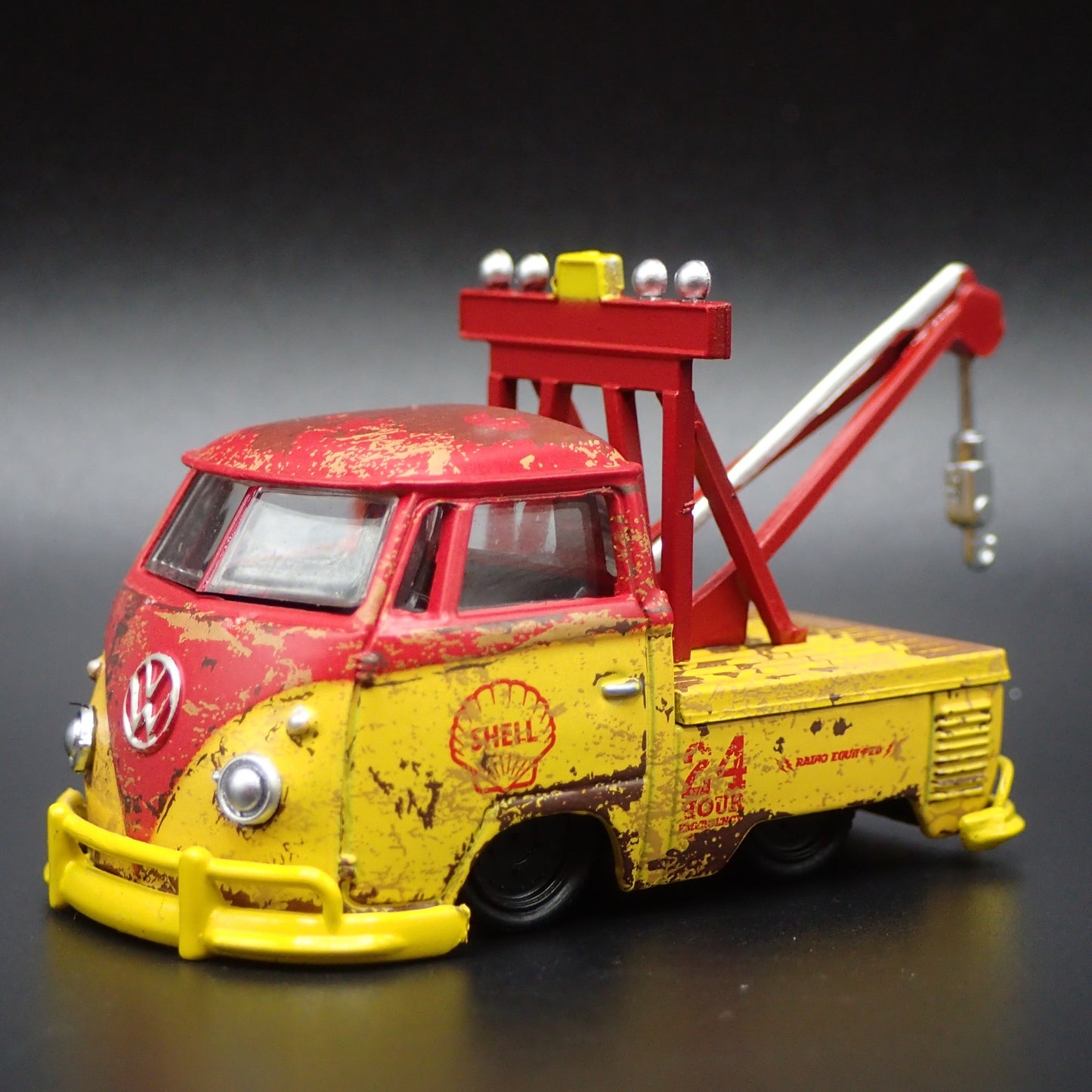 1960 60 VW SINGLE CAB TYPE 2 PICKUP TOW SHELL BARN 1:64 SCALE DIECAST MODEL CAR