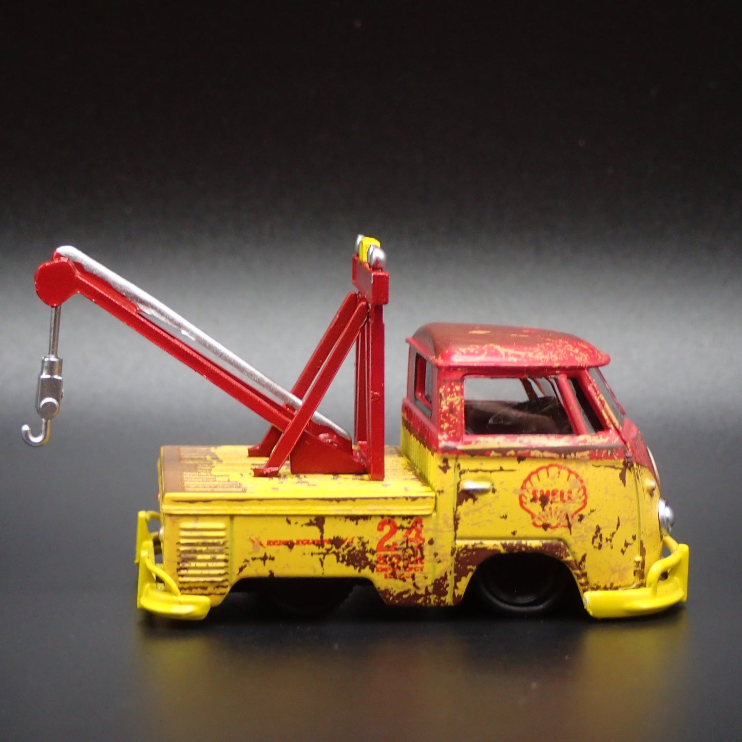 1960 60 VW SINGLE CAB TYPE 2 PICKUP TOW SHELL BARN 1:64 SCALE DIECAST MODEL CAR