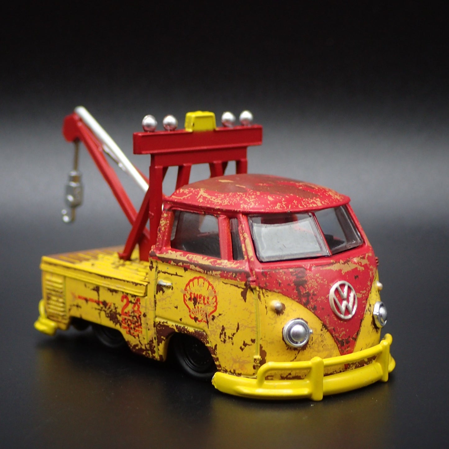 1960 60 VW SINGLE CAB TYPE 2 PICKUP TOW SHELL BARN 1:64 SCALE DIECAST MODEL CAR