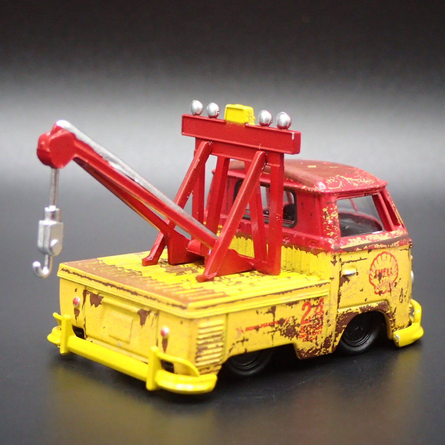 1960 60 VW SINGLE CAB TYPE 2 PICKUP TOW SHELL BARN 1:64 SCALE DIECAST MODEL CAR