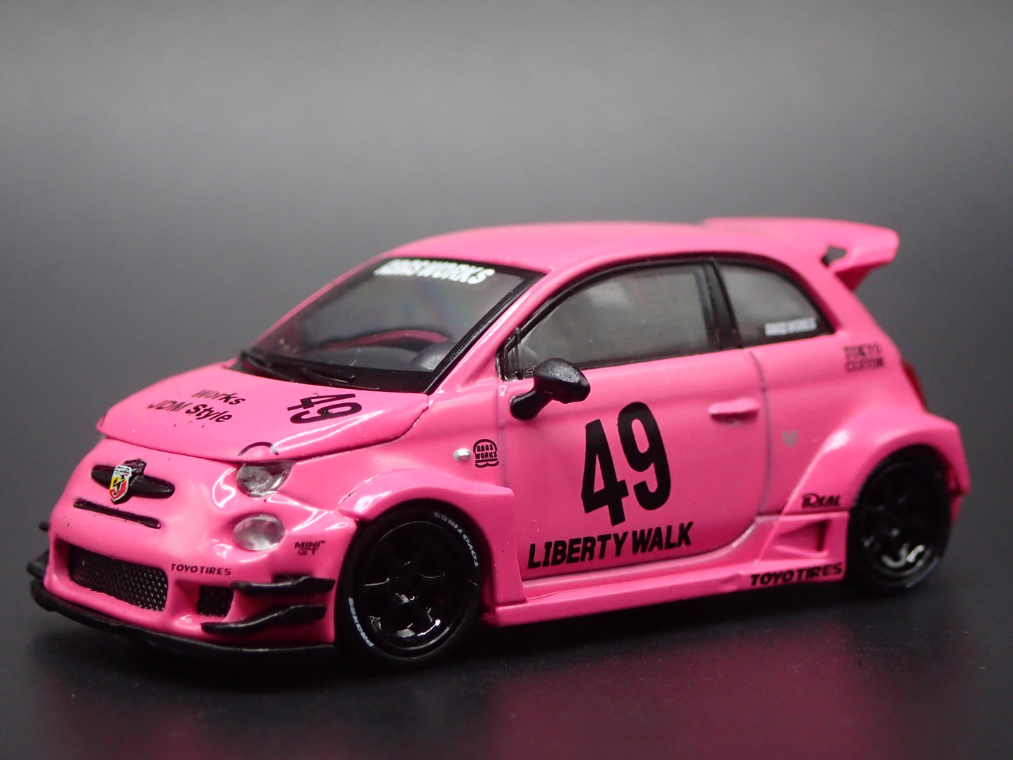 2007-2025 FIAT 500 LB WORKS ABAS WORKS ABARTH 595 1/64 SCALE DIECAST MODEL CAR