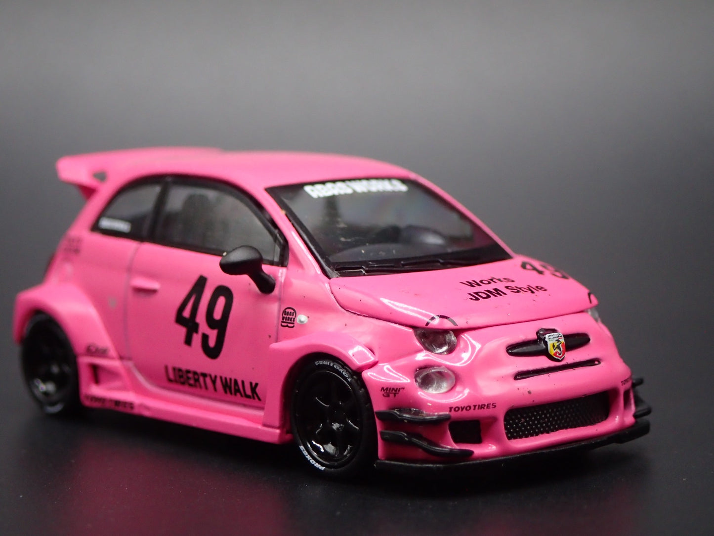 2007-2025 FIAT 500 LB WORKS ABAS WORKS ABARTH 595 1/64 SCALE DIECAST MODEL CAR