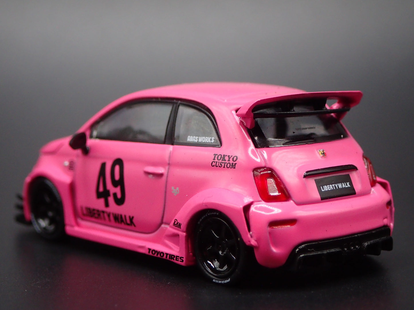 2007-2025 FIAT 500 LB WORKS ABAS WORKS ABARTH 595 1/64 SCALE DIECAST MODEL CAR