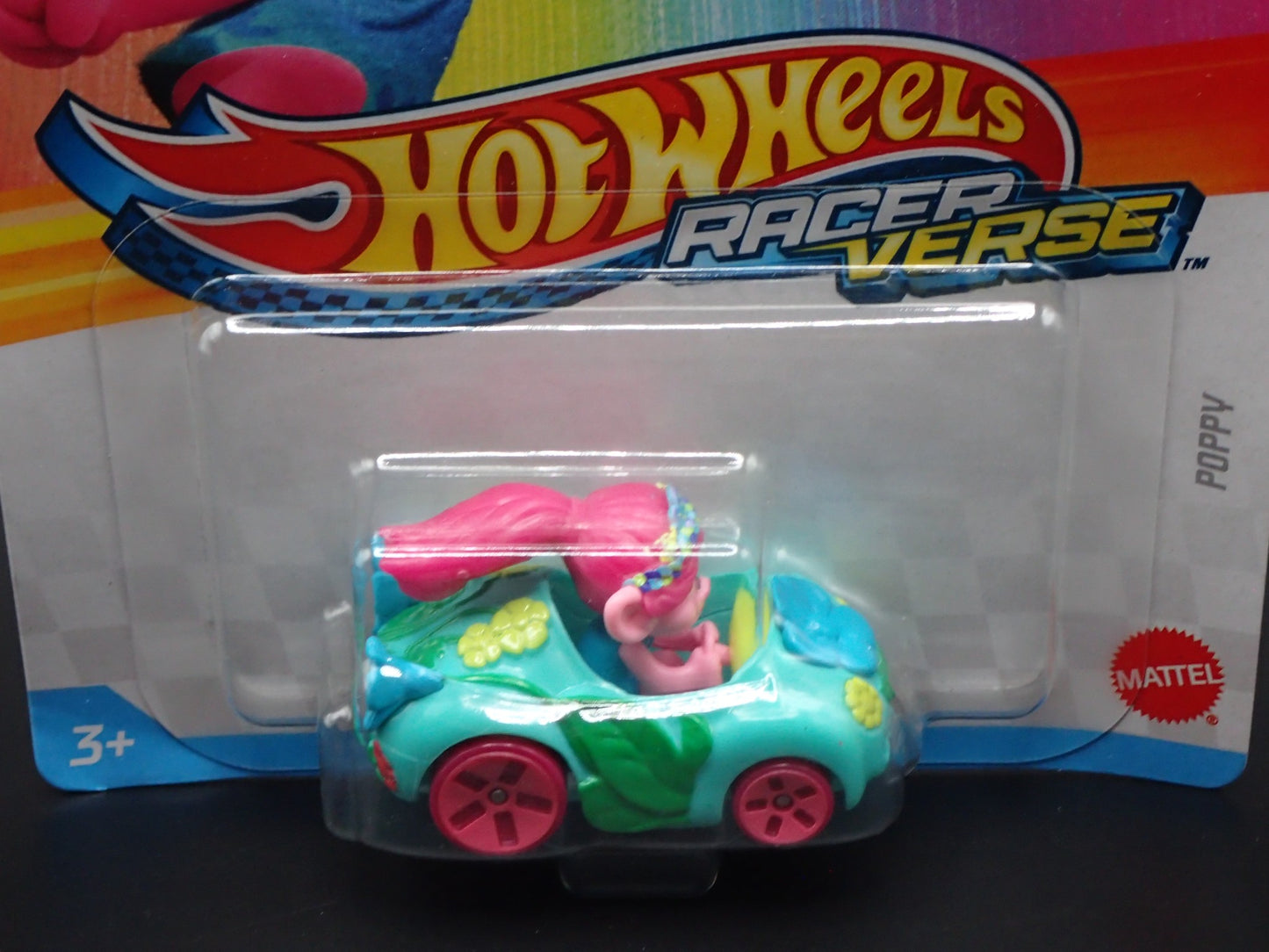 2025 HOT WHEELS RACER VERSE DREAMWORKS TROLLS POPPY GREEN CAR