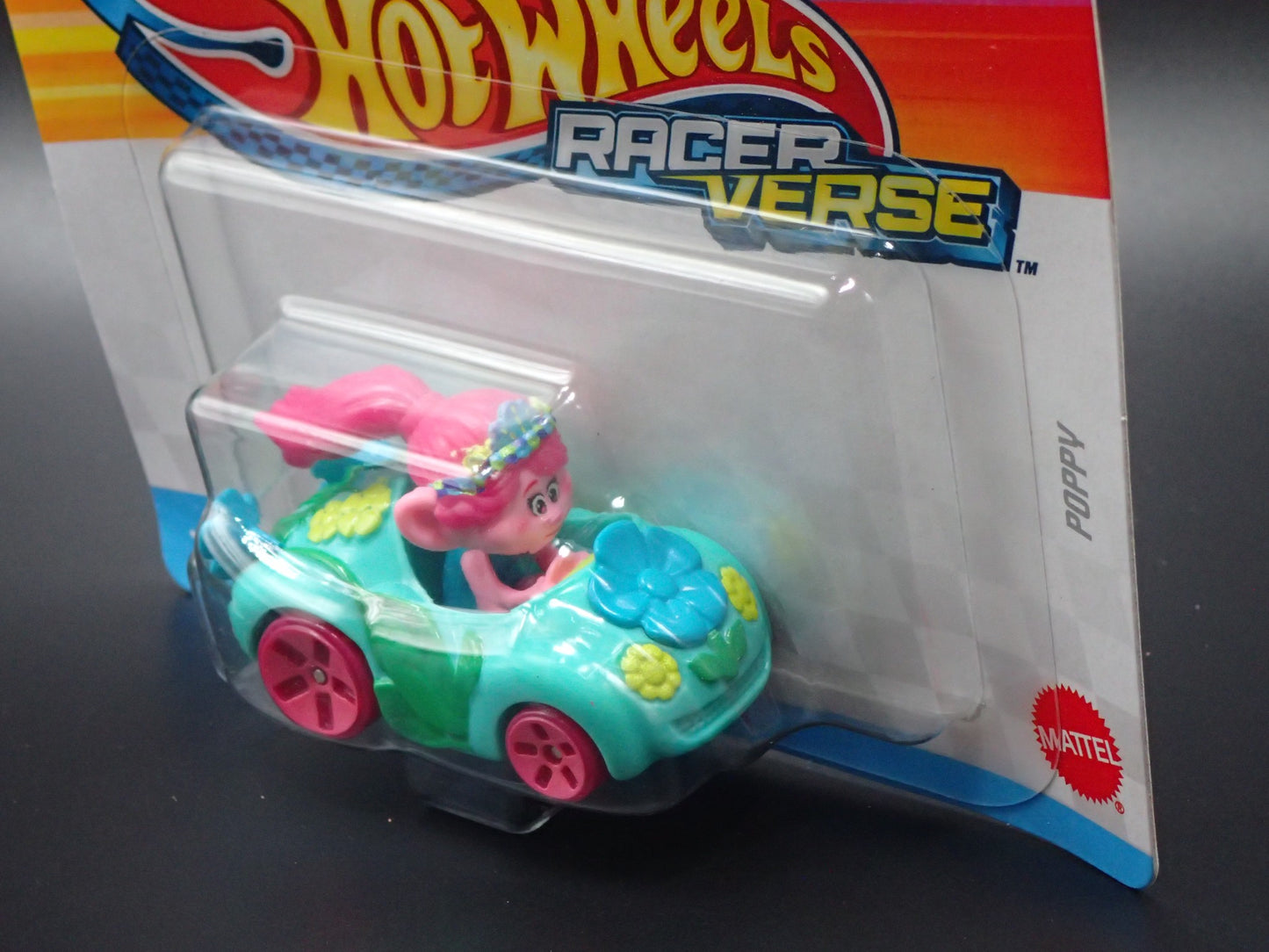 2025 HOT WHEELS RACER VERSE DREAMWORKS TROLLS POPPY GREEN CAR