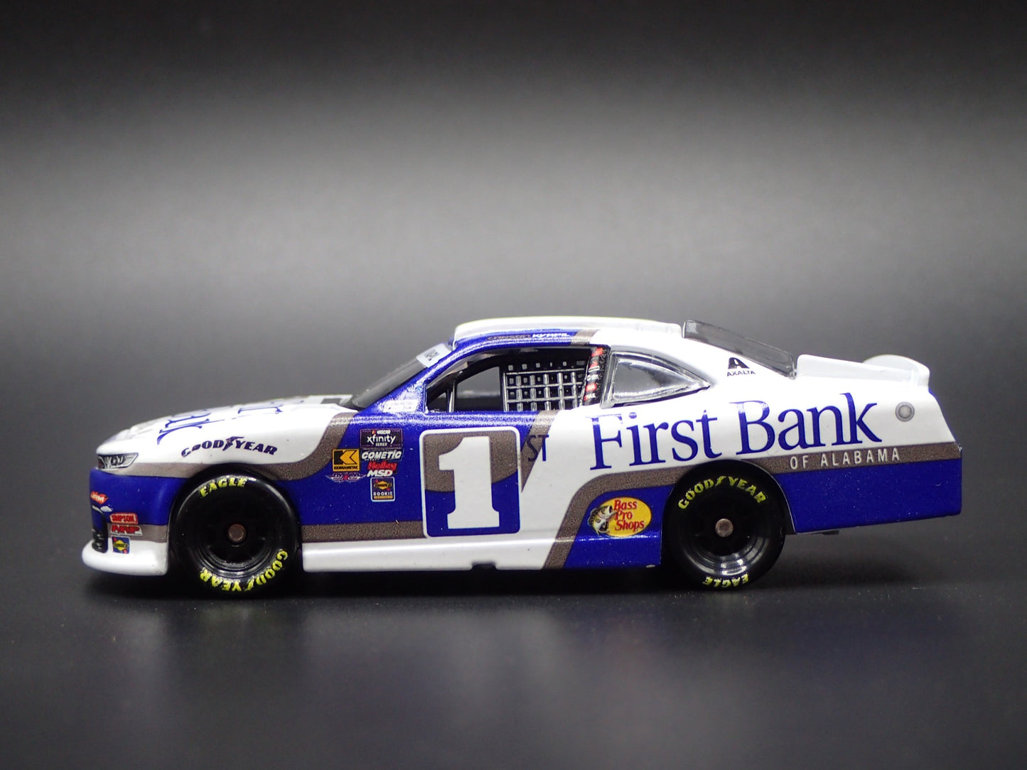 2025 CHEVY 1 CARSON KVAPIL FIRST BANK OF ALABAMA NASCAR 1:64 SCALE DIECAST CAR
