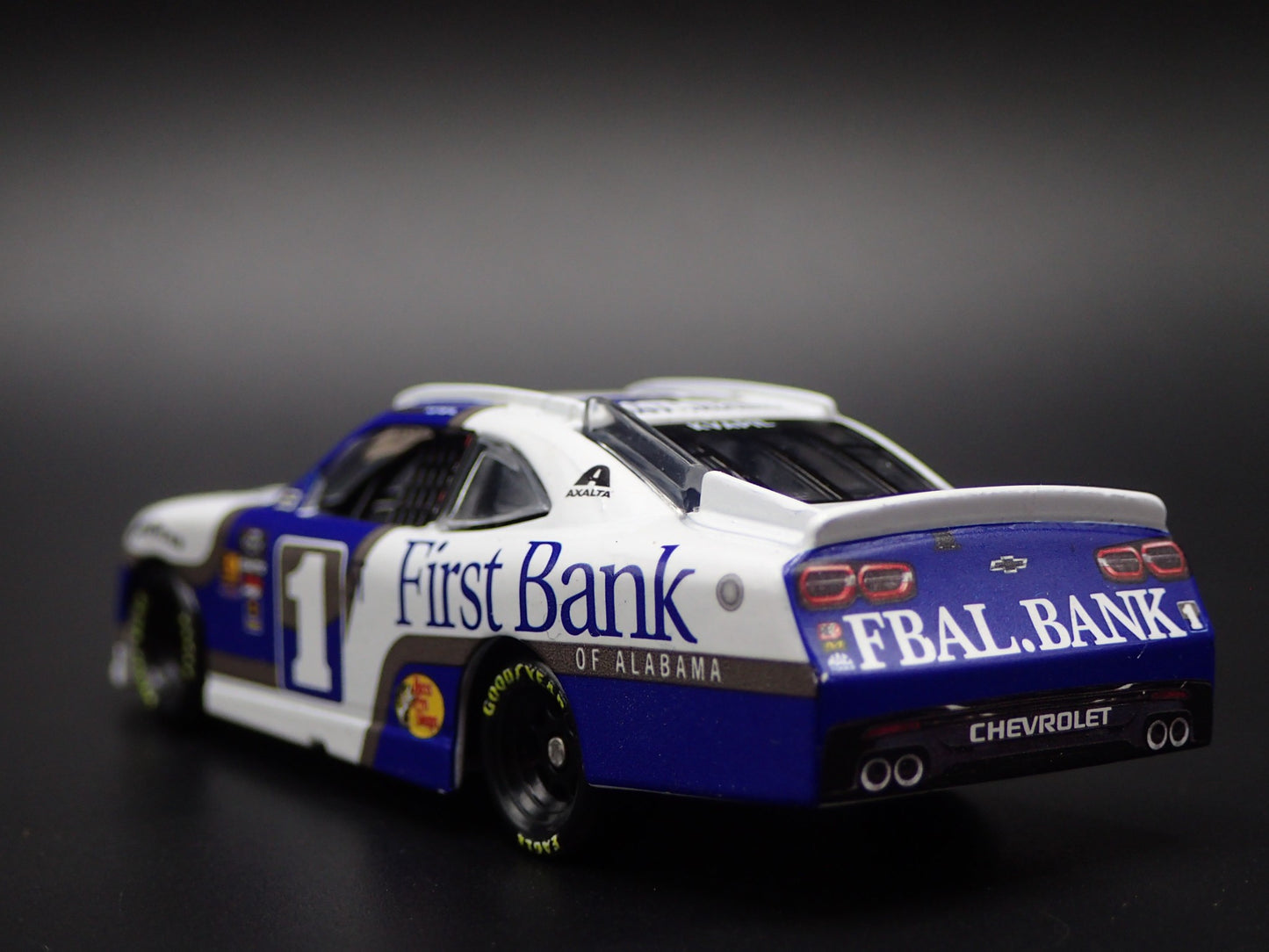 2025 CHEVY 1 CARSON KVAPIL FIRST BANK OF ALABAMA NASCAR 1:64 SCALE DIECAST CAR