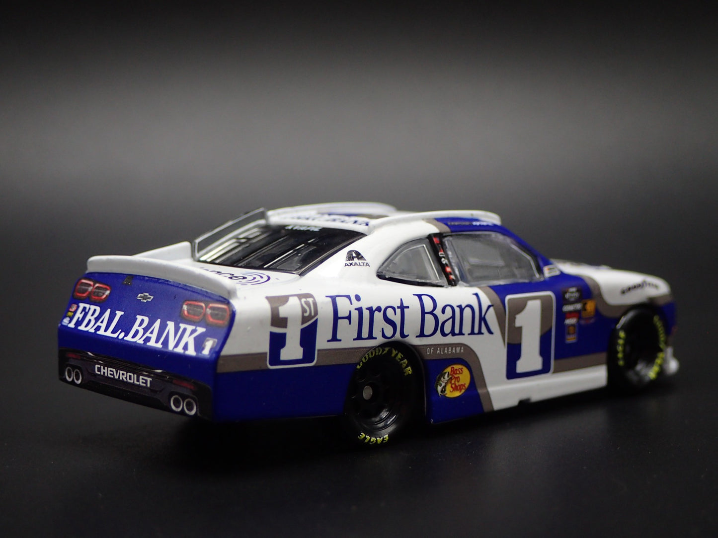 2025 CHEVY 1 CARSON KVAPIL FIRST BANK OF ALABAMA NASCAR 1:64 SCALE DIECAST CAR