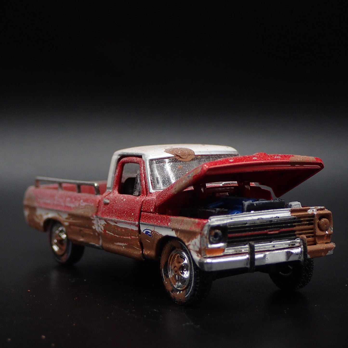 1969 69 FORD F100 RANGER PICKUP TRUCK CRANE CAMS BARN FND 1:64 DIECAST MODEL CAR