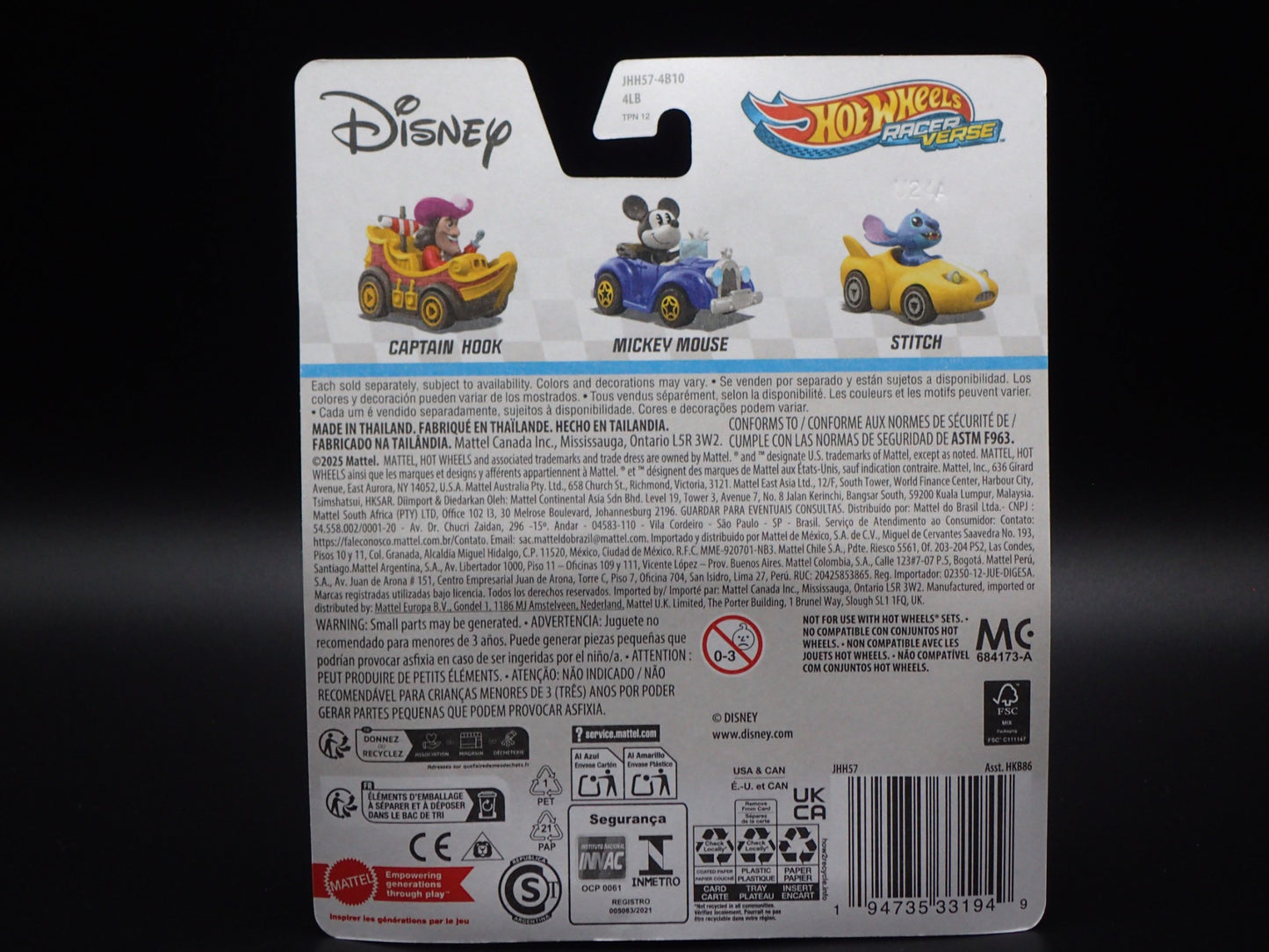 2025 HOT WHEELS RACER VERSE DISNEY MICKEY MOUSE BLUE CAR