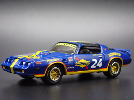1980 80 PONTIAC FIREBIRD T/A SUNOCO RACING BLUE 1:64 SCALE DIECAST MODEL CAR