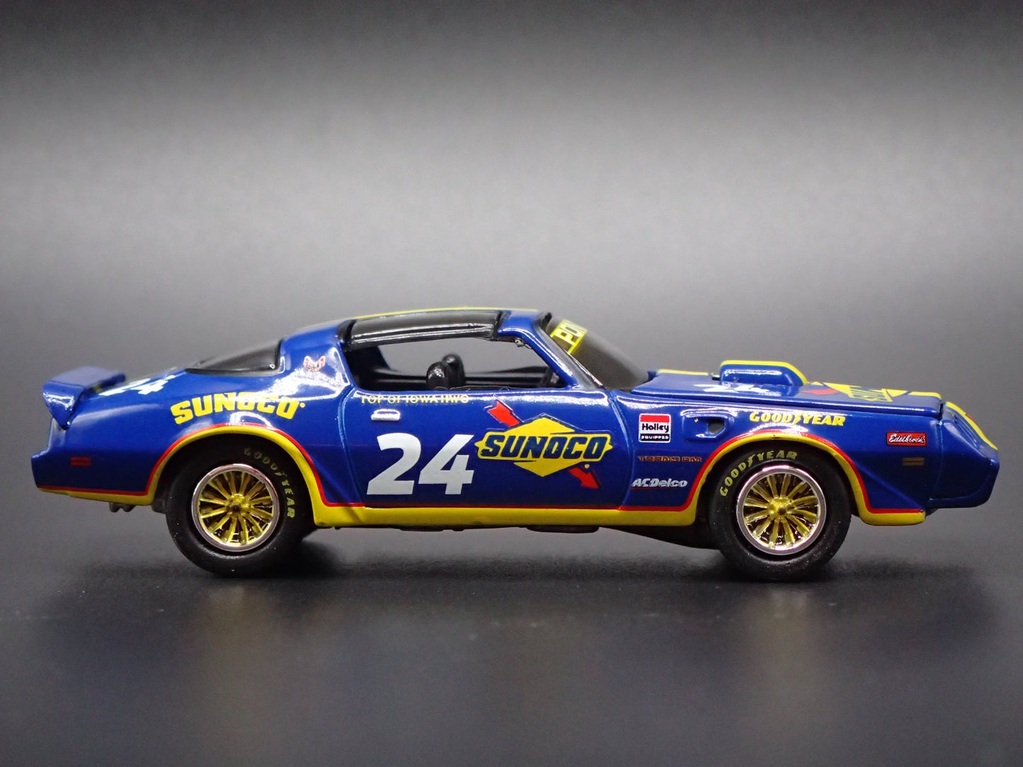 1980 80 PONTIAC FIREBIRD T/A SUNOCO RACING BLUE 1:64 SCALE DIECAST MODEL CAR