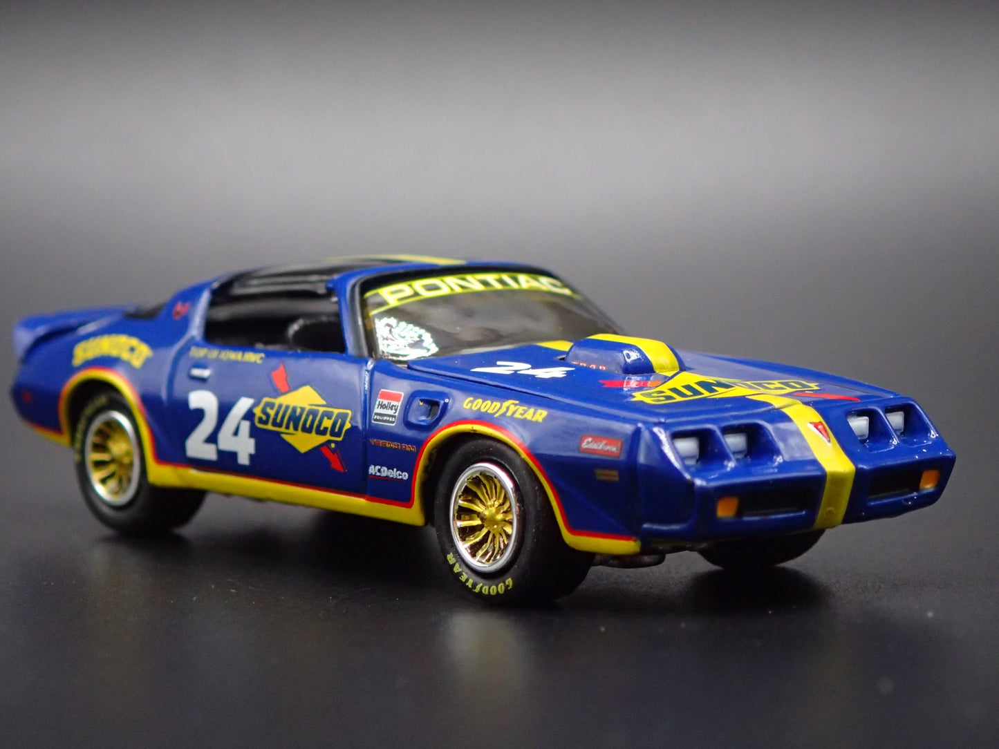 1980 80 PONTIAC FIREBIRD T/A SUNOCO RACING BLUE 1:64 SCALE DIECAST MODEL CAR