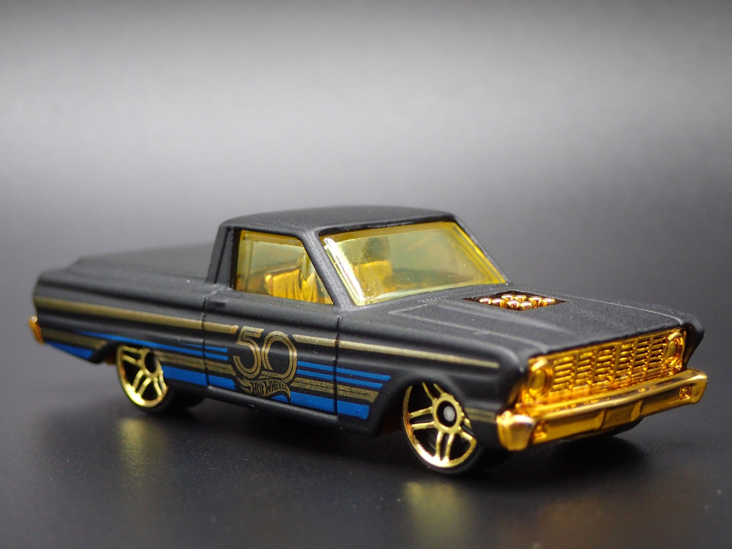 1965 65 FORD FALCON RANCHERO PICKUP TRUCK BLACK 1:64 SCALE DIECAST MODEL CAR