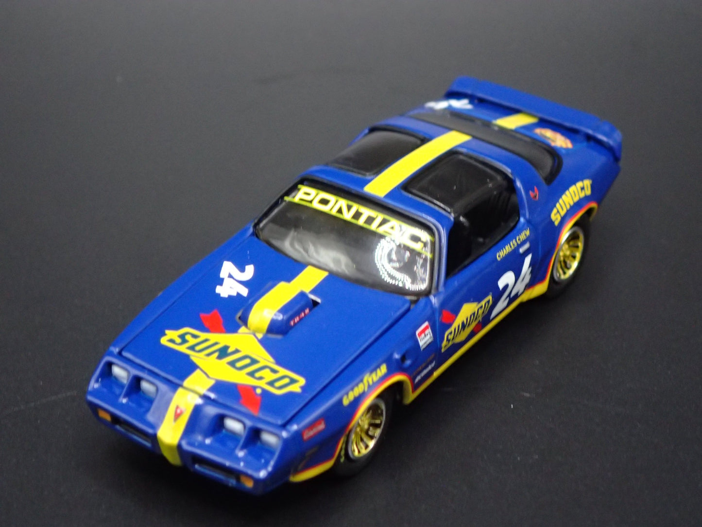 1980 80 PONTIAC FIREBIRD T/A SUNOCO RACING BLUE 1:64 SCALE DIECAST MODEL CAR