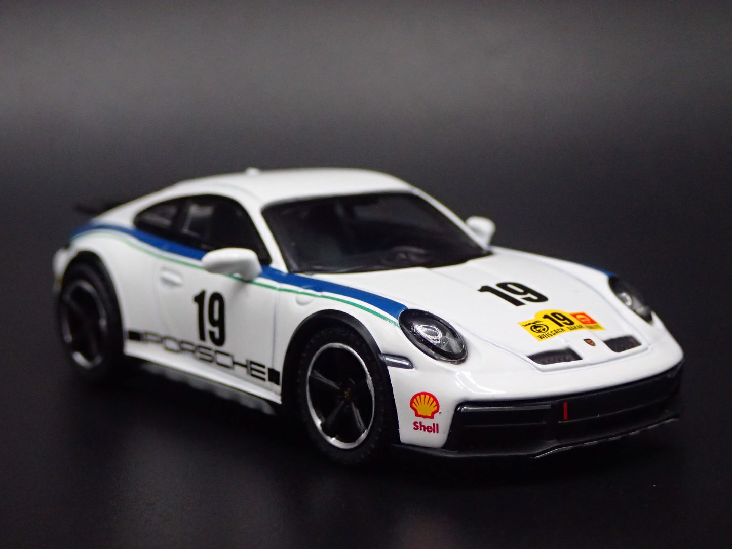 PORSCHE 911 DAKAR RALLYE OFF ROAD WHITE 1/64 SCALE COLLECTIBLE DIECAST MODEL CAR