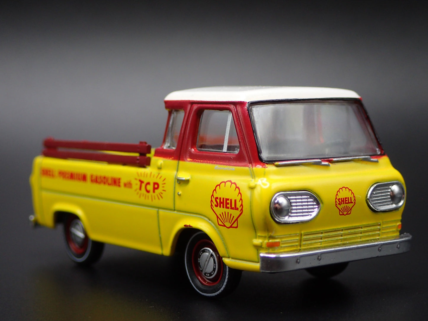 1965 65 FORD ECONOLINE PICKUP TRUCK SHELL YELLOW 1:64 SCALE DIECAST MODEL CAR
