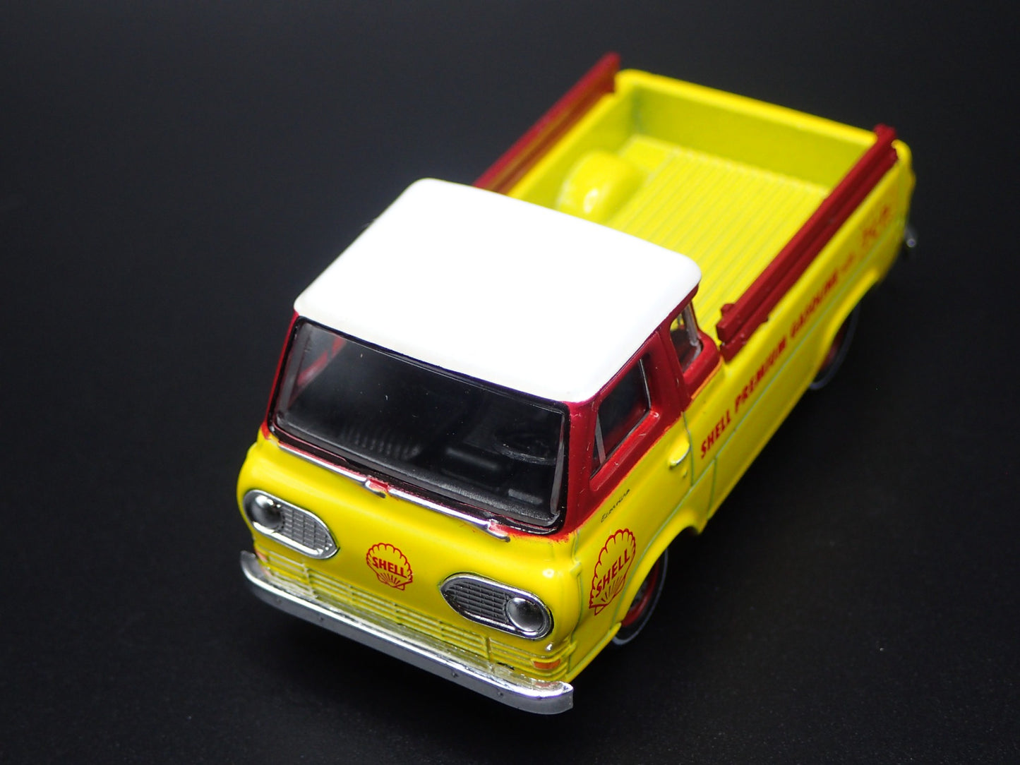 1965 65 FORD ECONOLINE PICKUP TRUCK SHELL YELLOW 1:64 SCALE DIECAST MODEL CAR