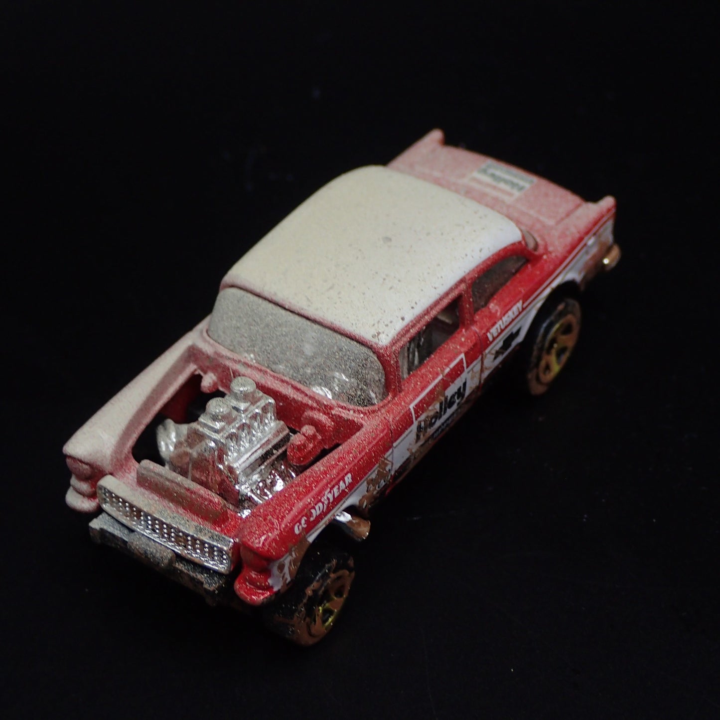 1955 55 CHEVY CHEVROLET BEL AIR GASSER HOLLEY NHRA 1:64 SCALE DIECAST MODEL CAR