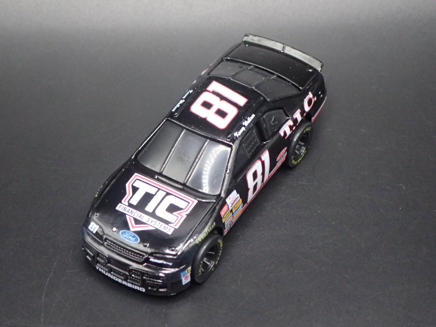 1995 FORD THUNDERBIRD 81 KENNY WALLACE TIC NASCAR 1:64 SCALE DIECAST MODEL CAR