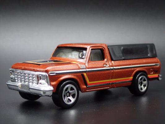 1973-1979 FORD F150 LONG BED PICKUP TRUCK BROWN 1/64 SCALE DIECAST MODEL CAR