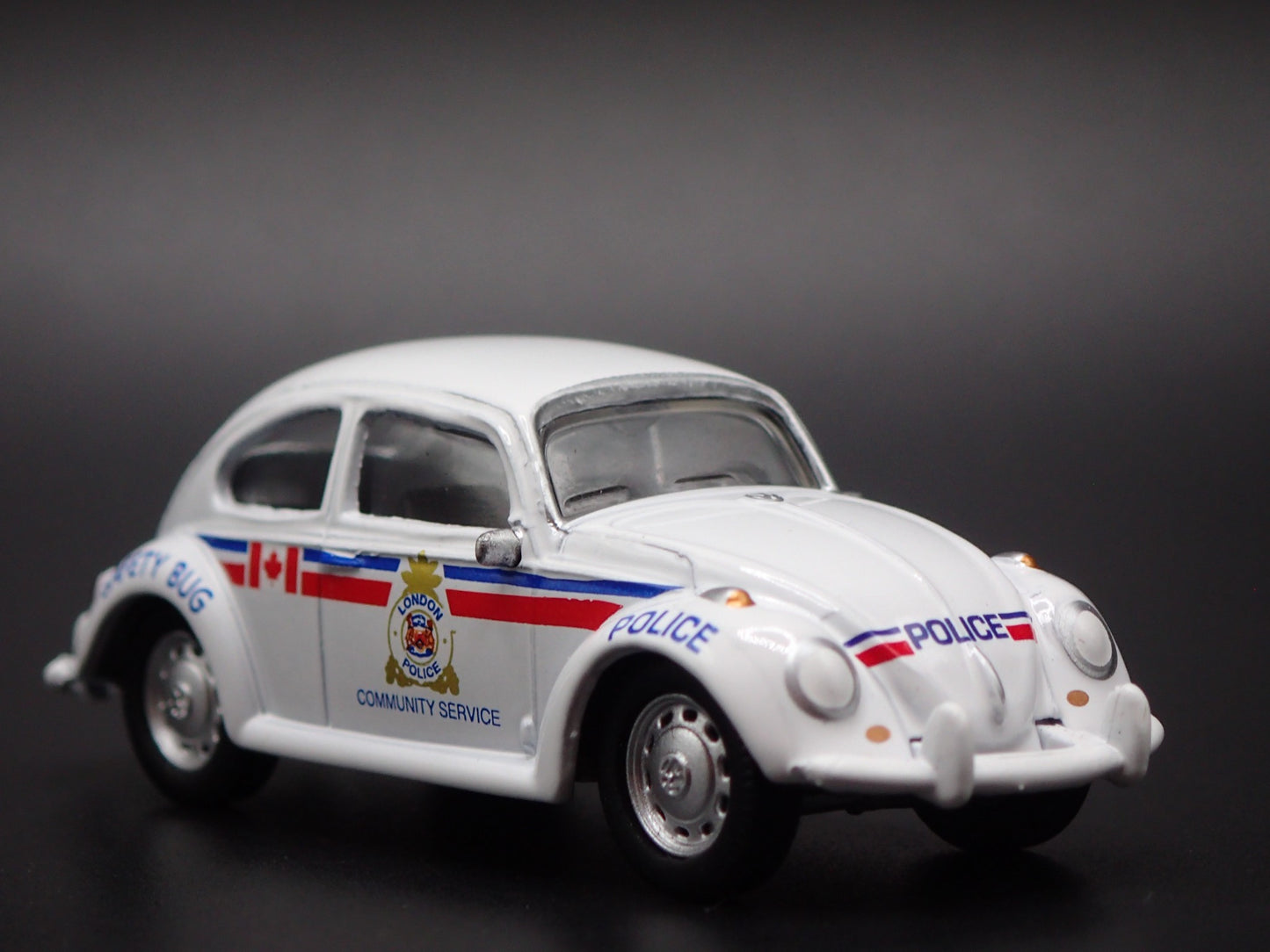 1960-1967 VW VOLKSWAGEN CLASSIC BEETLE BUG POLICE 1:64 SCALE DIECAST MODEL CAR