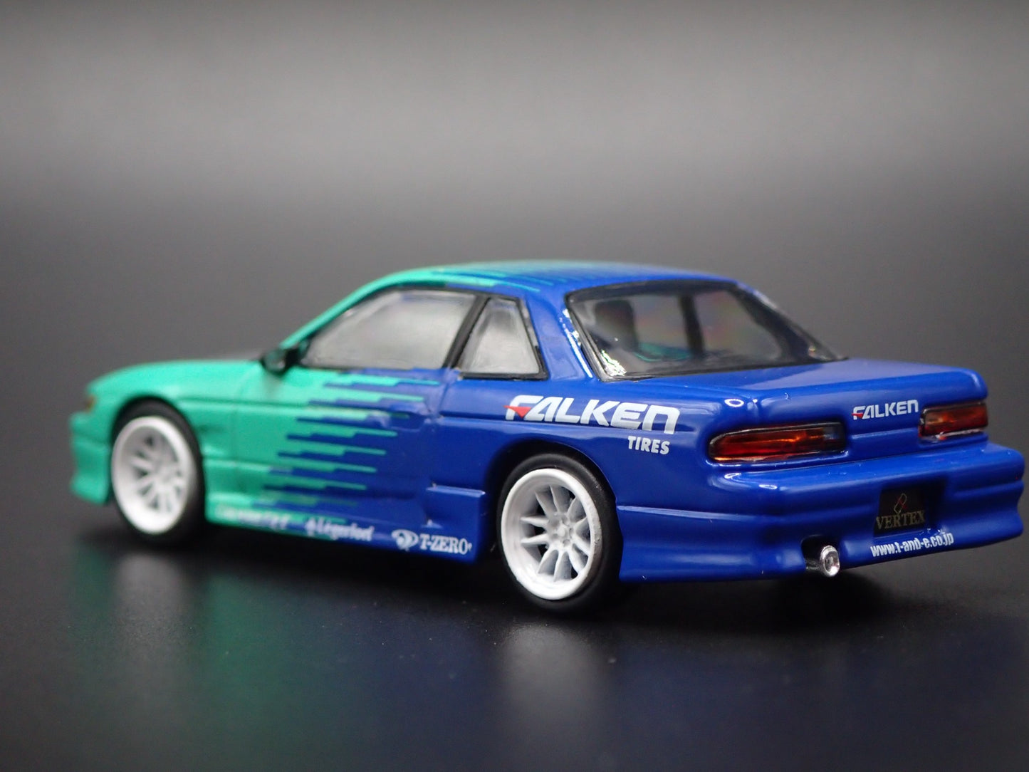 1988-1993 NISSAN SILVIA S13 VERTEX FALKEN JDM BLUE 1:64 SCALE DIECAST MODEL CAR