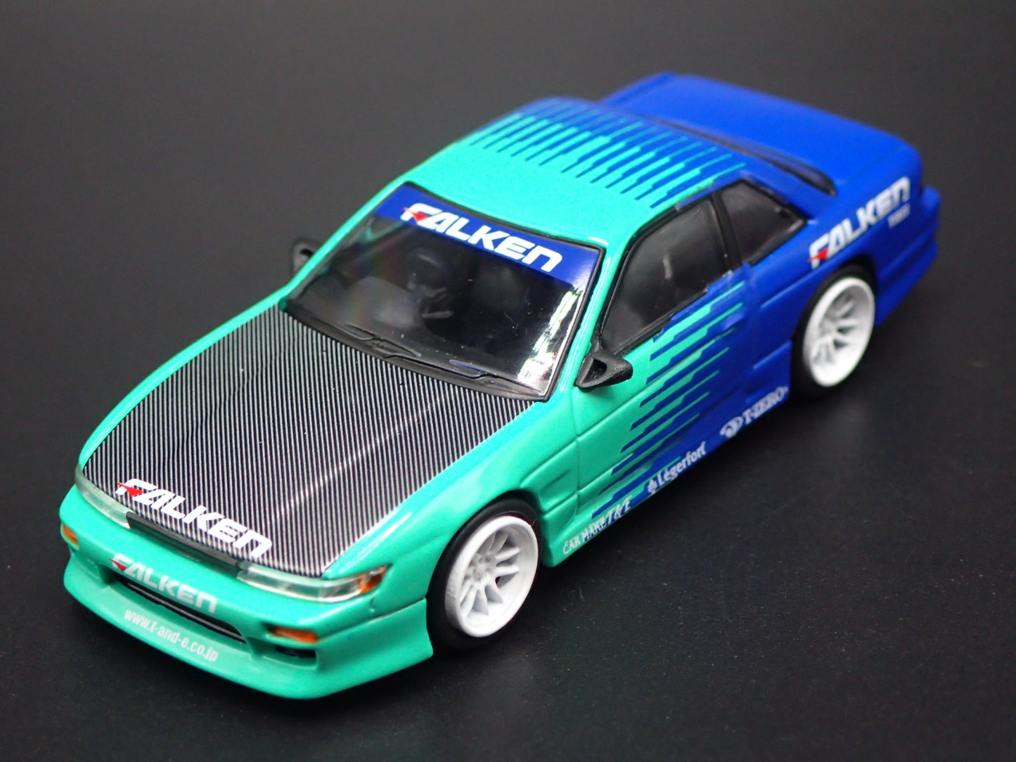 1988-1993 NISSAN SILVIA S13 VERTEX FALKEN JDM BLUE 1:64 SCALE DIECAST MODEL CAR