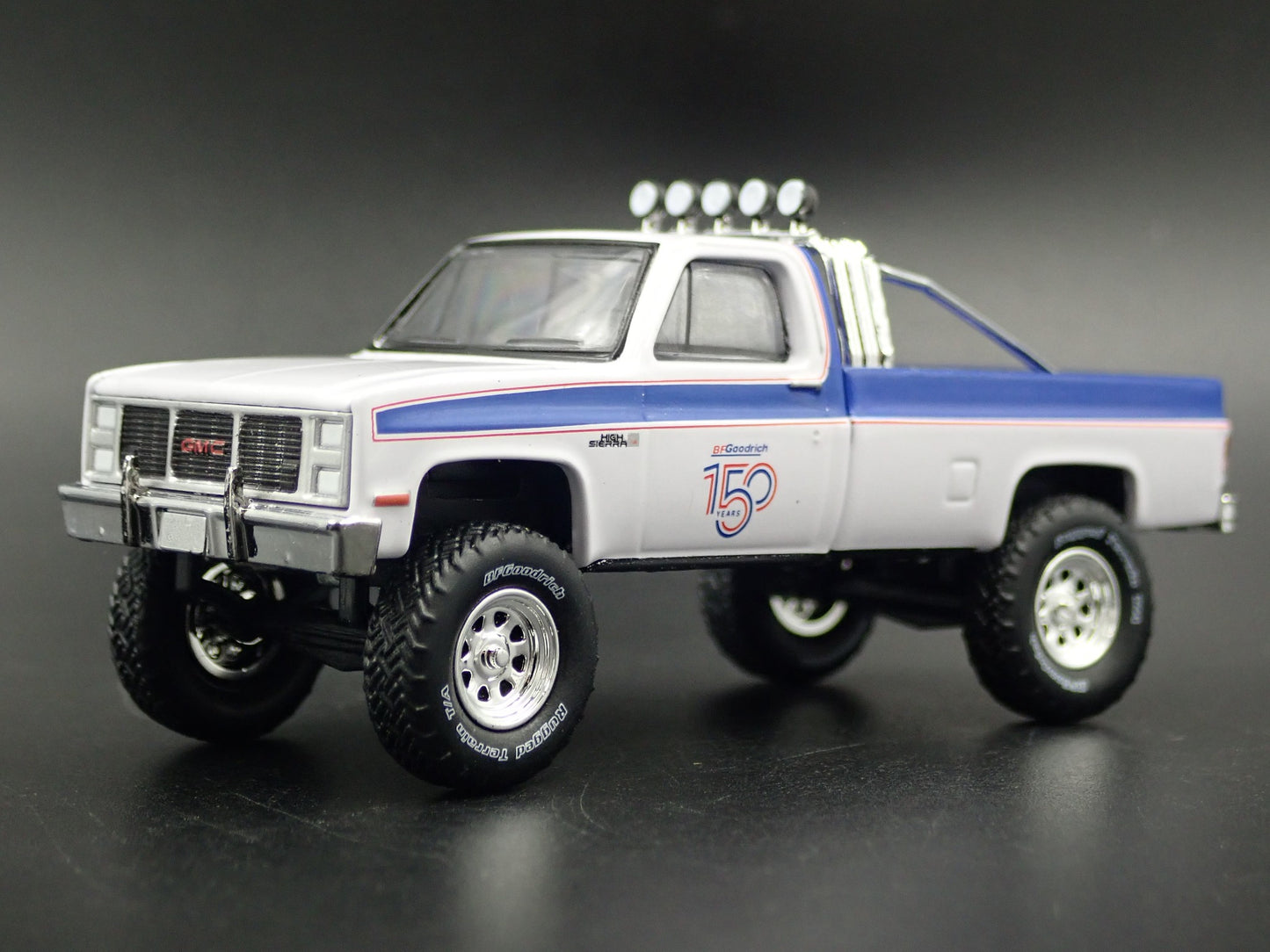 1985 85 GMC K2500 4X4 TRUCK BF GOODRICH SQUAREBODY 1/64 SCALE DIECAST MODEL CAR