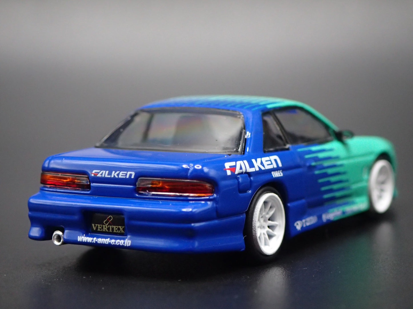 1988-1993 NISSAN SILVIA S13 VERTEX FALKEN JDM BLUE 1:64 SCALE DIECAST MODEL CAR