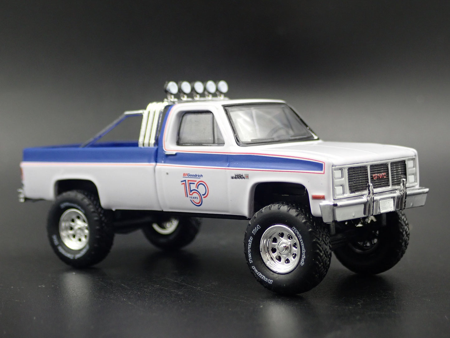 1985 85 GMC K2500 4X4 TRUCK BF GOODRICH SQUAREBODY 1/64 SCALE DIECAST MODEL CAR