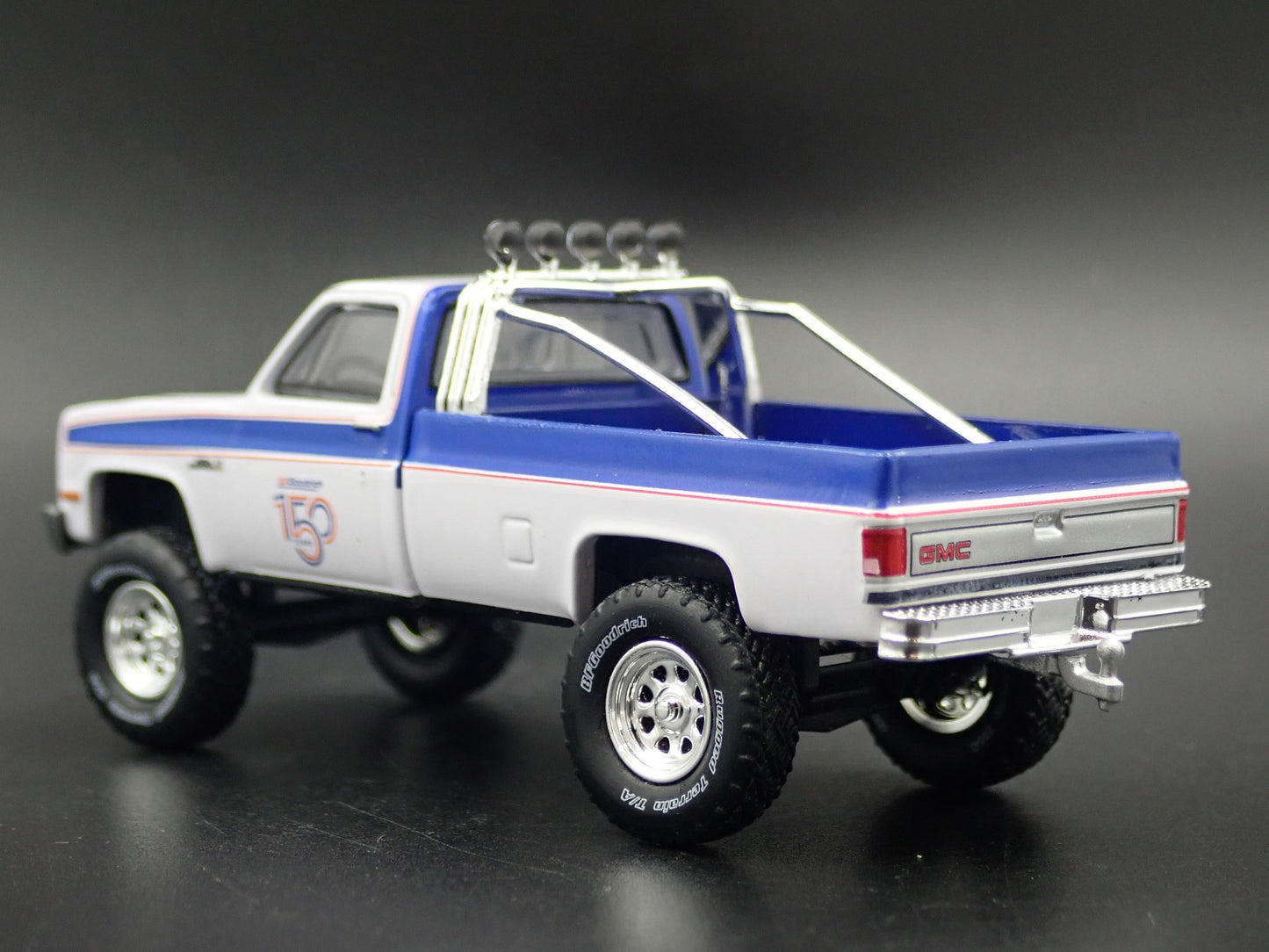 1985 85 GMC K2500 4X4 TRUCK BF GOODRICH SQUAREBODY 1/64 SCALE DIECAST MODEL CAR