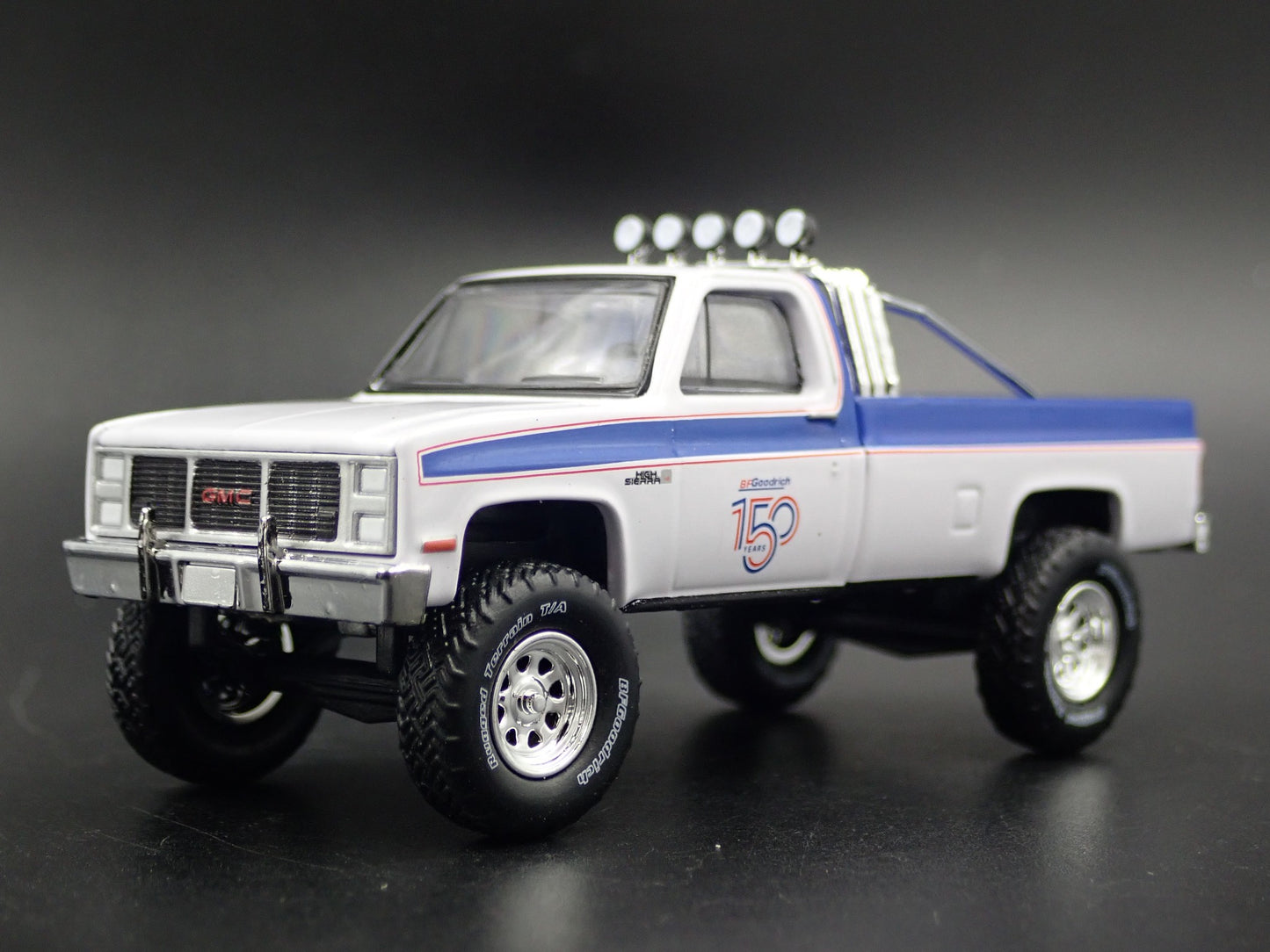 1985 85 GMC K2500 4X4 TRUCK BF GOODRICH SQUAREBODY 1/64 SCALE DIECAST MODEL CAR