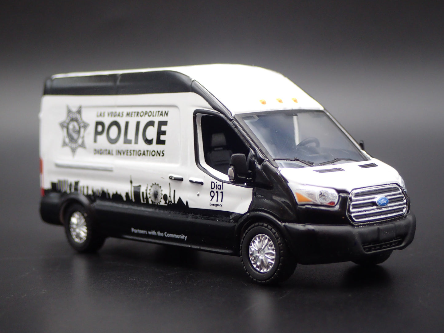 2019 19 FORD TRANSIT VAN LAS VEGAS METRO POLICE 1:64 SCALE DIECAST MODEL CAR