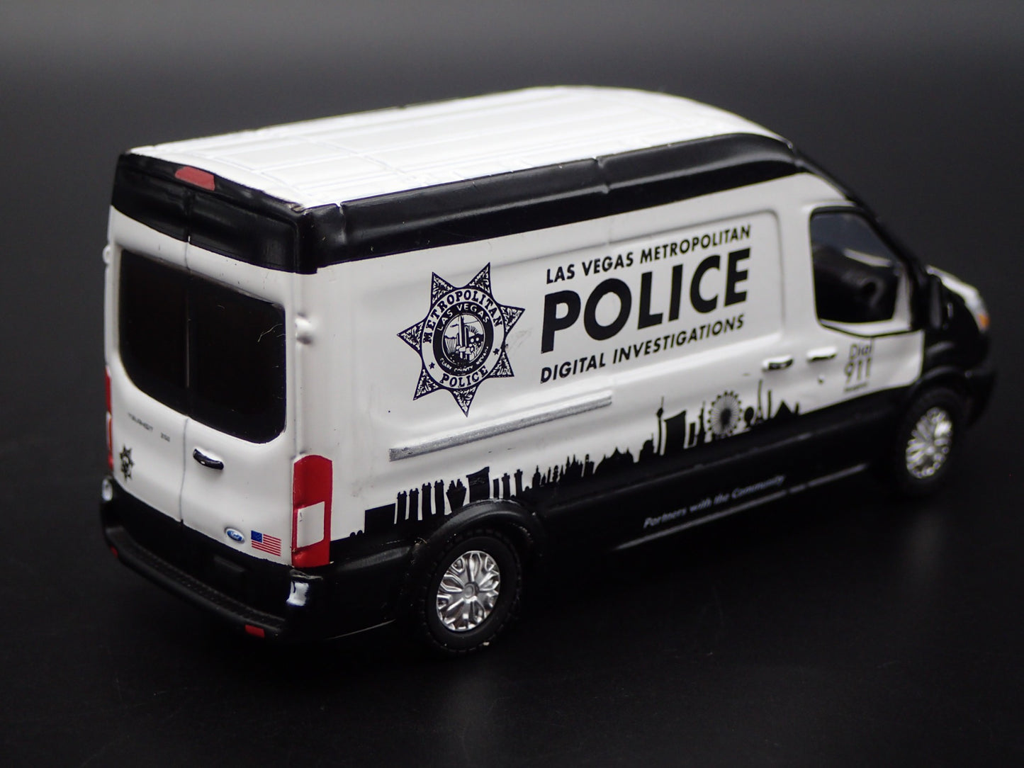 2019 19 FORD TRANSIT VAN LAS VEGAS METRO POLICE 1:64 SCALE DIECAST MODEL CAR