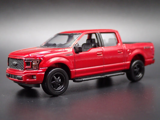 2015-2020 FORD F150 LARIAT PICKUP TRUCK RED 1:64 SCALE DIORAMA DIECAST MODEL CAR