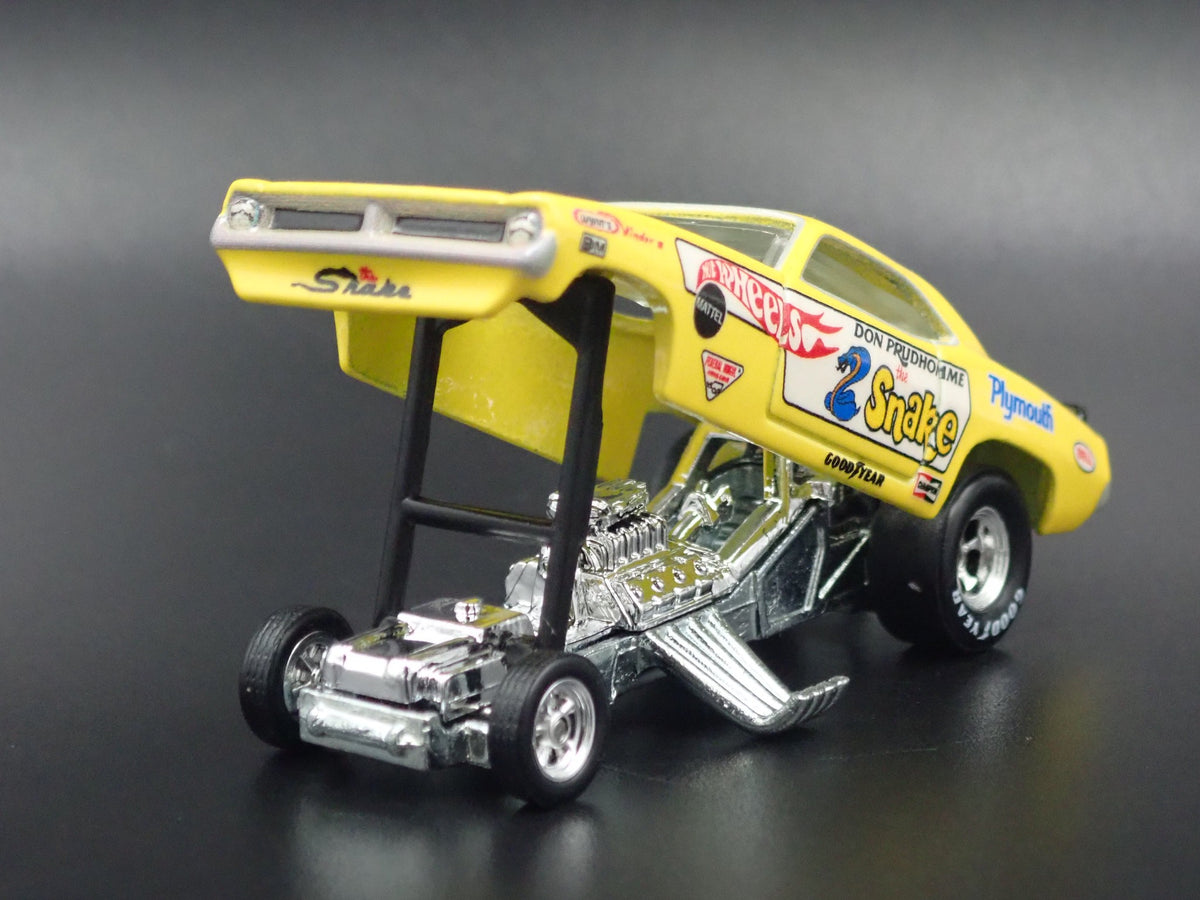 1972 PLYMOUTH CUDA SNAKE DON PRUDHOMME HOT WHEELS 1:64 SCALE DIECAST MODEL CAR-Burning Rubber Toy Company