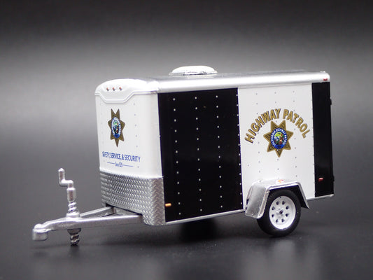 CHP CALIFORNIA HIGHWAY PATROL SMALL CARGO TRAILER 1:64 SCALE DIORAMA MODEL CAR