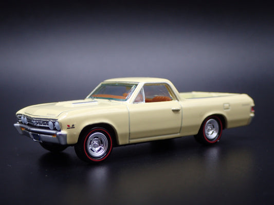 1967 67 CHEVY CHEVROLET EL CAMINO SS YELLOW 1:64 SCALE DIORAMA DIECAST MODEL CAR