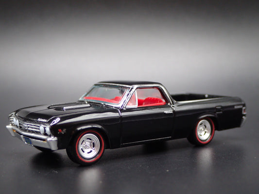 1967 67 CHEVY CHEVROLET EL CAMINO SS BLACK 1:64 SCALE DIORAMA DIECAST MODEL CAR