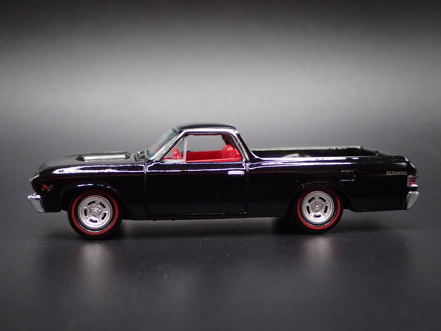 1967 67 CHEVY CHEVROLET EL CAMINO SS BLACK 1:64 SCALE DIORAMA DIECAST MODEL CAR