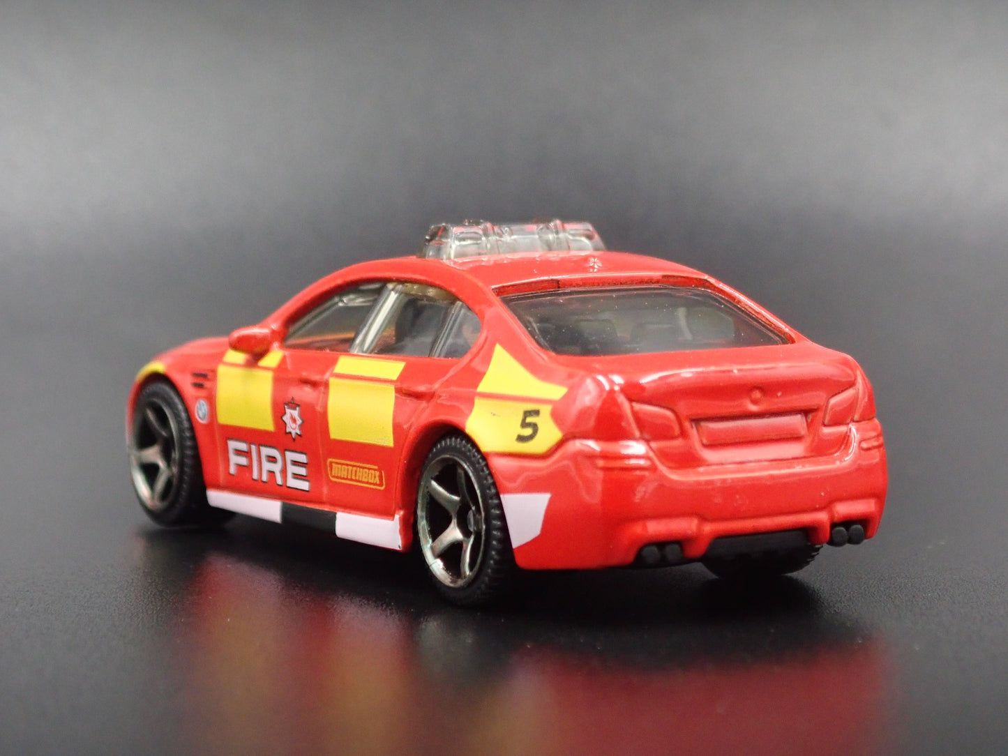 2011-2016 BMW M5 FIRE CHIEF CAR RED 1:64 SCALE COLLECTIBLE DIECAST MODEL CAR