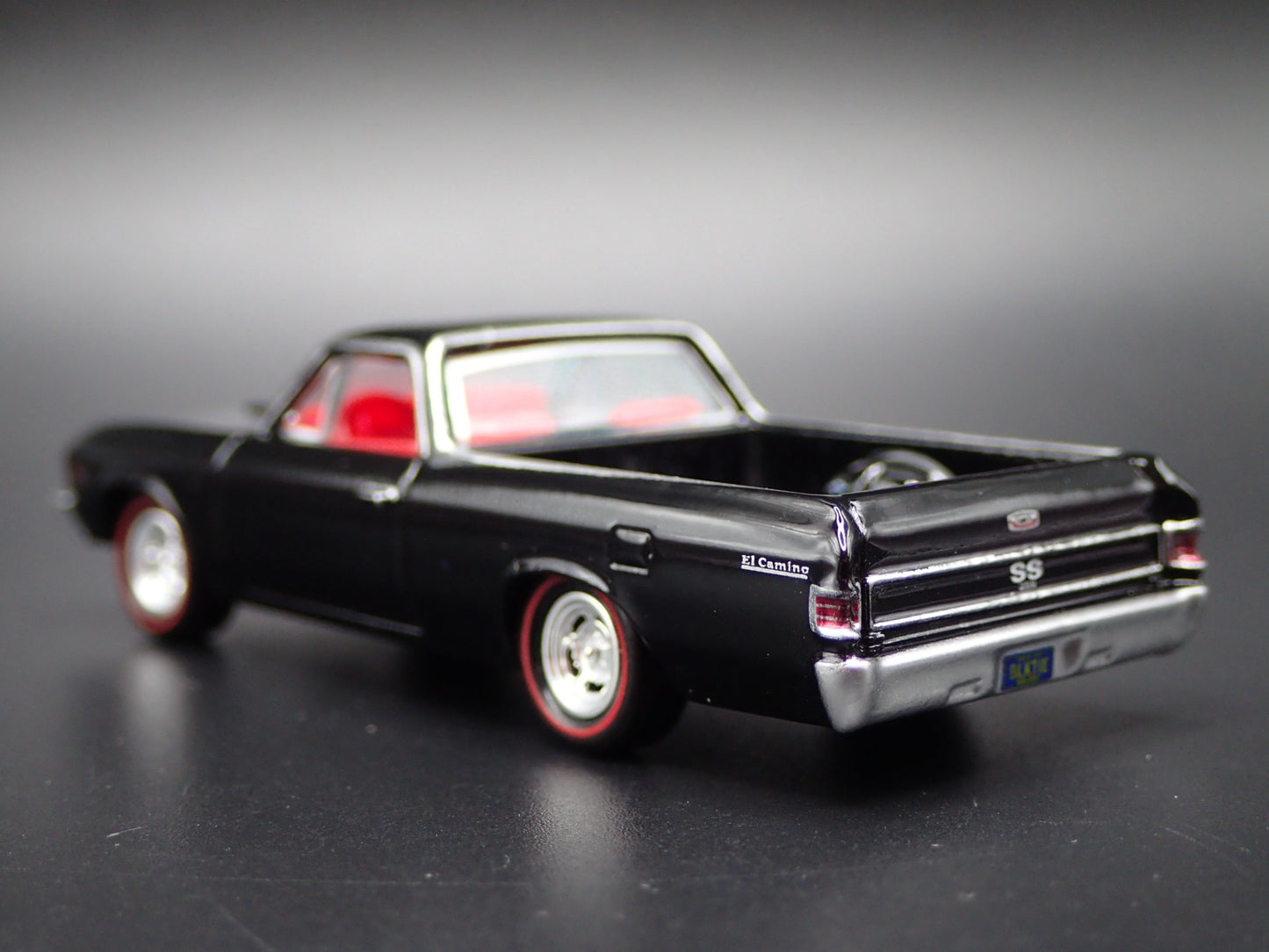 1967 67 CHEVY CHEVROLET EL CAMINO SS BLACK 1:64 SCALE DIORAMA DIECAST MODEL CAR