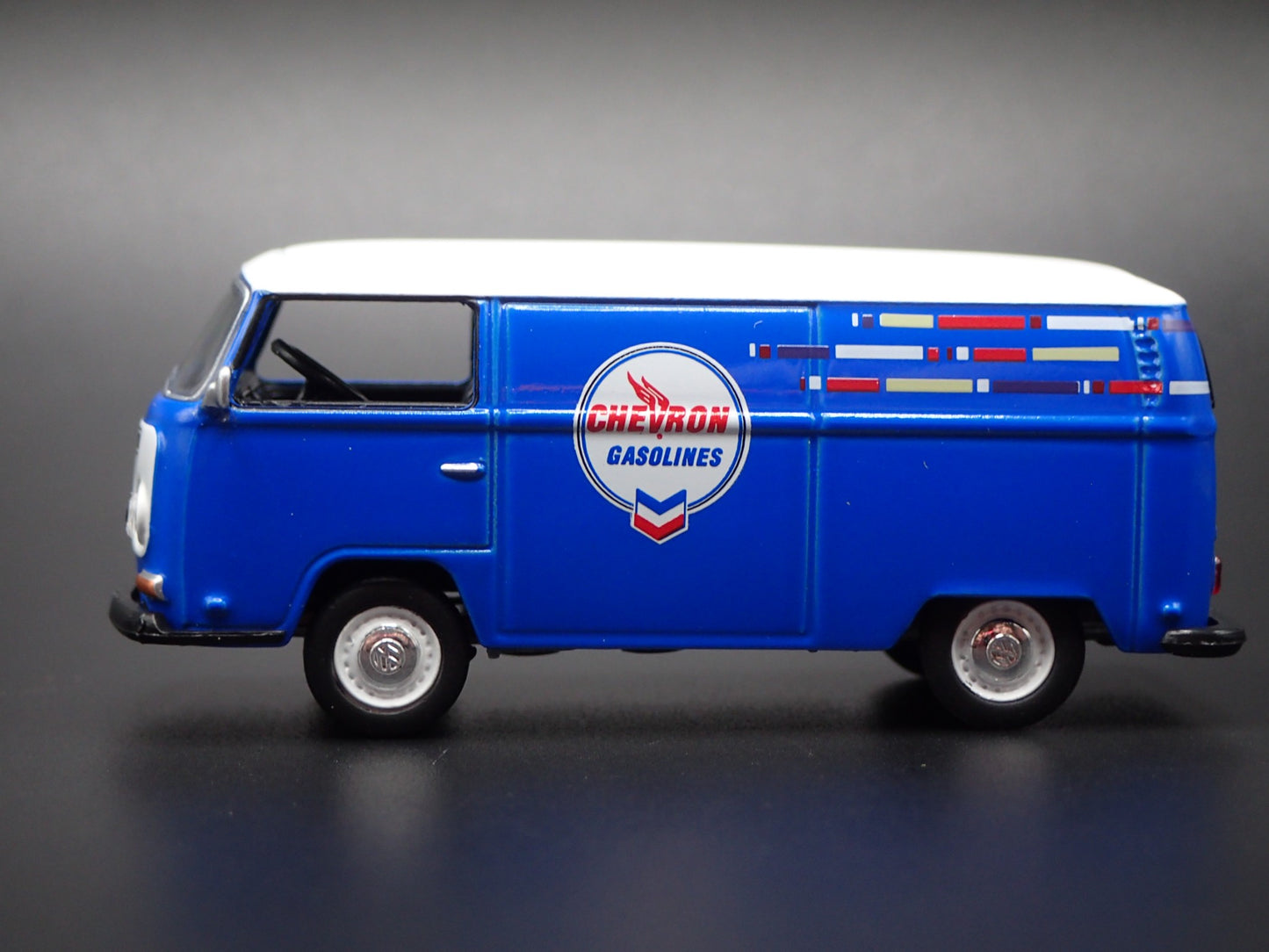 1967-1979 VW VOLKSWAGEN TYPE 2 T2 PANEL VAN CHEVRON 1/64 SCALE DIECAST MODEL CAR