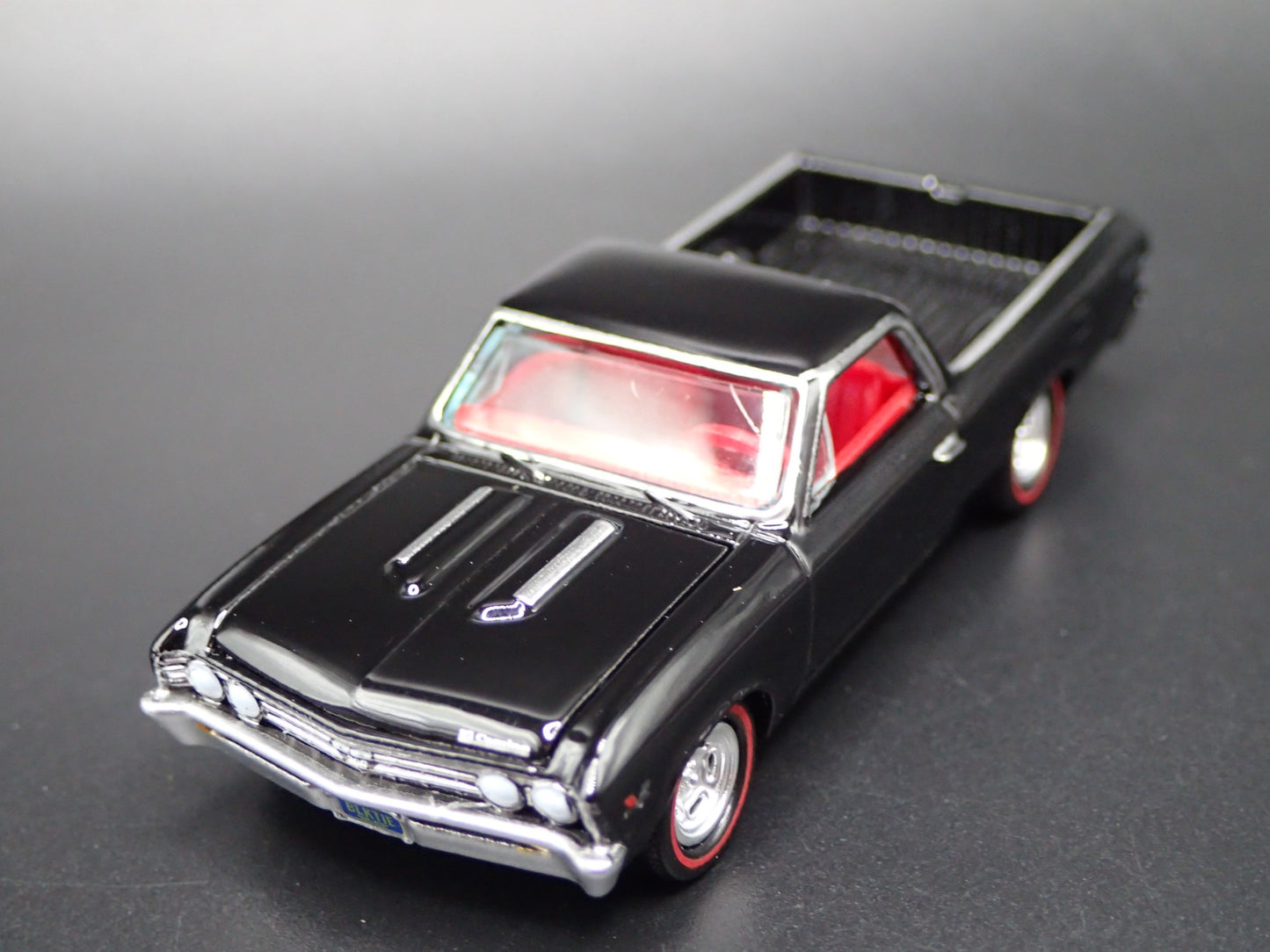 1967 67 CHEVY CHEVROLET EL CAMINO SS BLACK 1:64 SCALE DIORAMA DIECAST MODEL CAR
