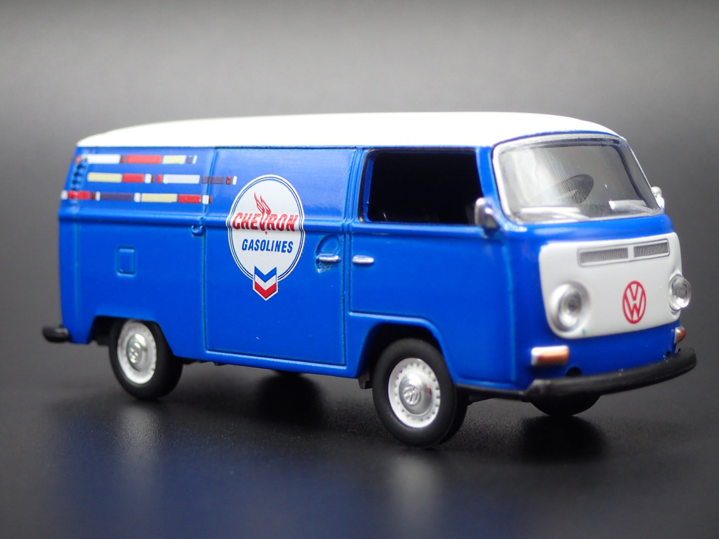 1967-1979 VW VOLKSWAGEN TYPE 2 T2 PANEL VAN CHEVRON 1/64 SCALE DIECAST MODEL CAR