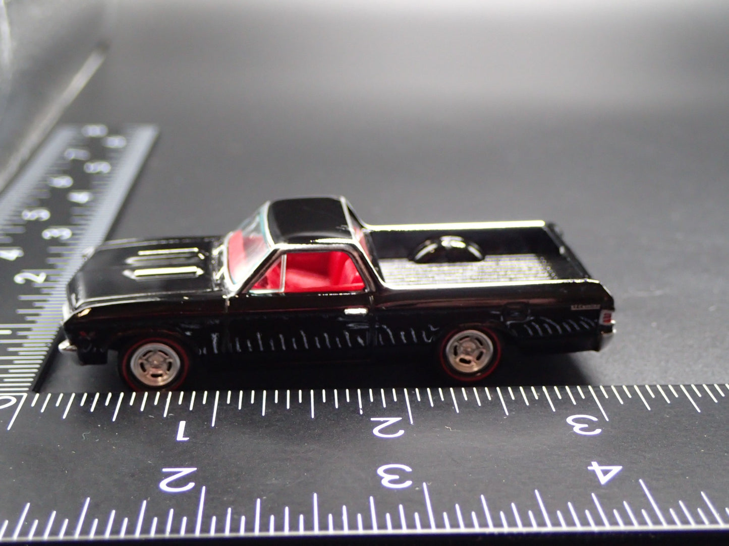 1967 67 CHEVY CHEVROLET EL CAMINO SS BLACK 1:64 SCALE DIORAMA DIECAST MODEL CAR