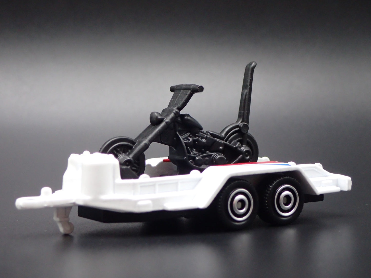 UTILITY TRAILER W MOTORCYCLE  1:64 SCALE COLLECTIBLE DIORAMA DIECAST MODEL