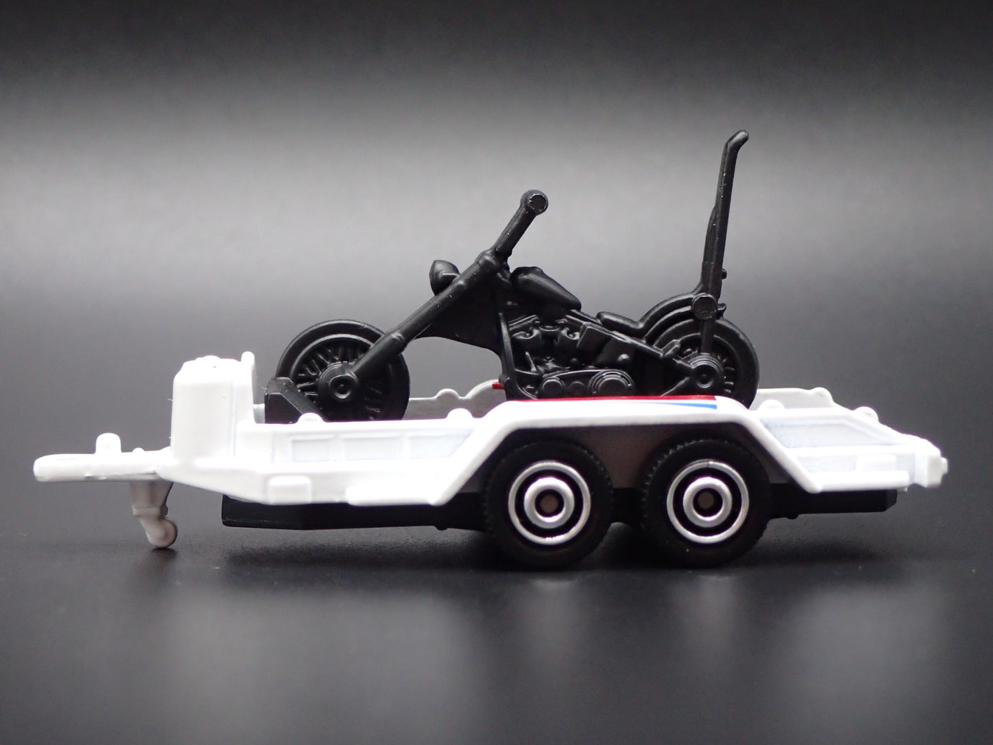 UTILITY TRAILER W MOTORCYCLE  1:64 SCALE COLLECTIBLE DIORAMA DIECAST MODEL